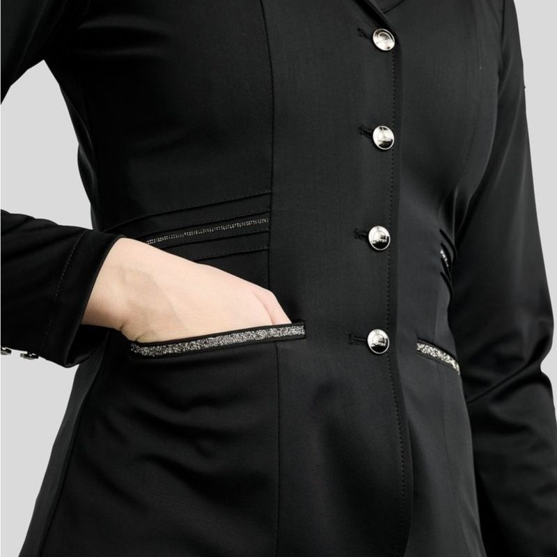 Stevnejakke MoKelly Softshell Gun Metal Crystals Svart