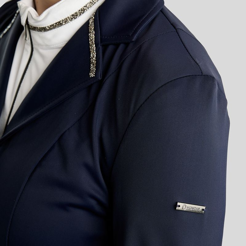 Stevnejakke MoKelly Softshell Gun Metal Crystals Marineblå