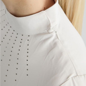 Konkurransetopp MoMina Short Sleeve Gun Metal Crystals Hvit Konkurransetopp MoMina Short Sleeve Gun Metal Crystals Hvit