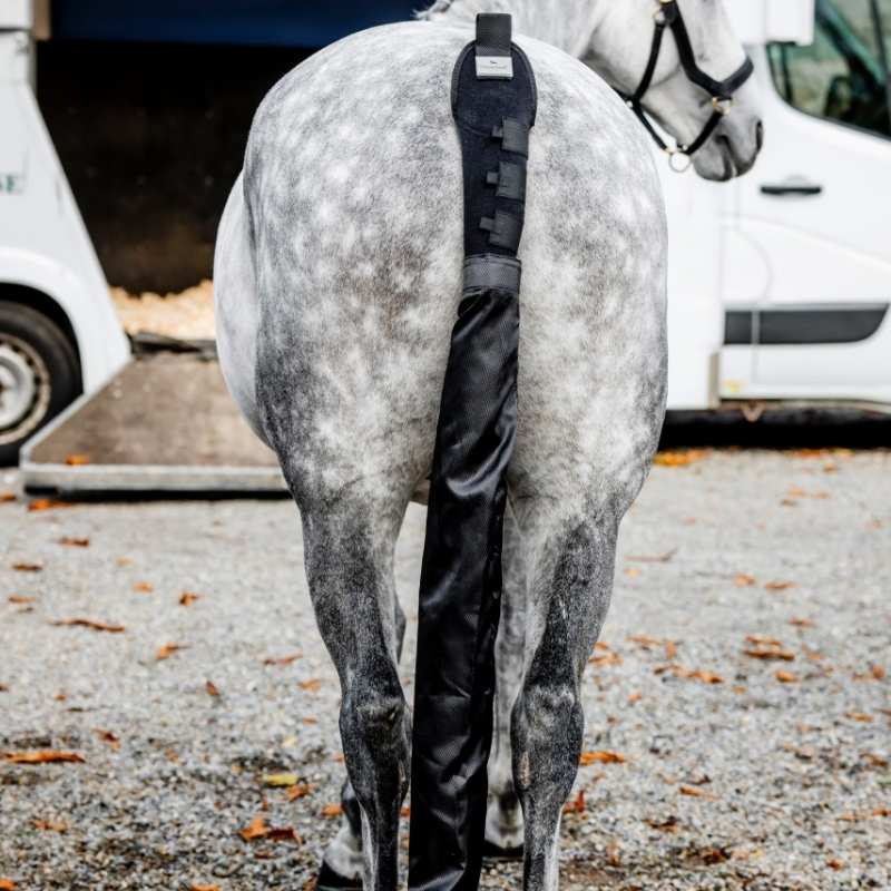 Halebeskytter med pose 210T Svart