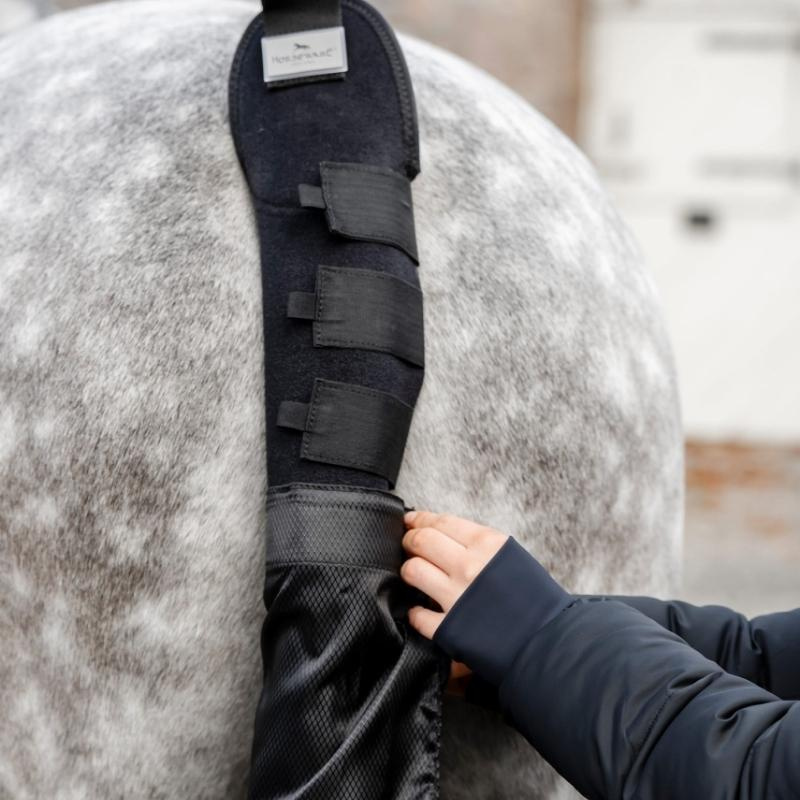Halebeskytter med pose 210T Svart