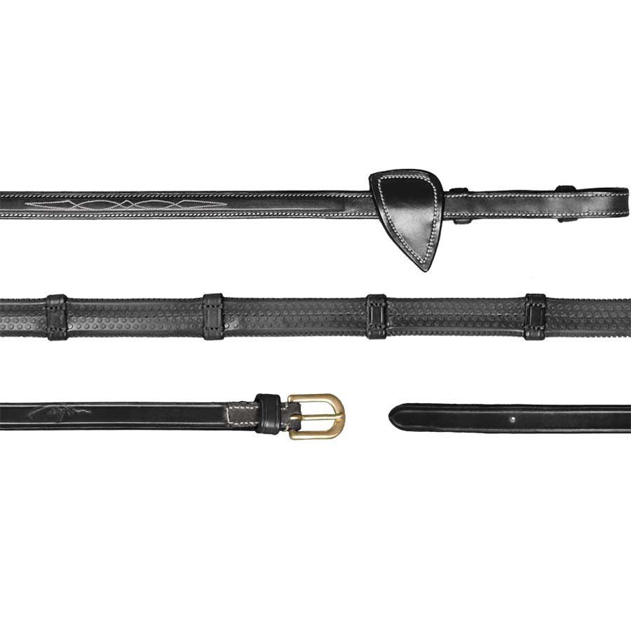 Gummitøyler med stoppere 13mm DC Svart