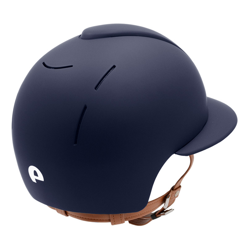 Ridehjelm Cromo Smart Polo Matt Beige Chinstrap Marineblå