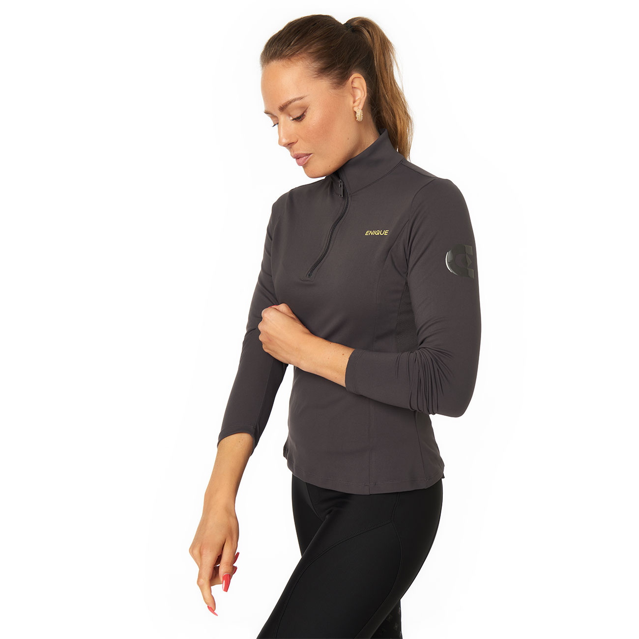 Ziptrøye 1/4 Training Mørkgrå