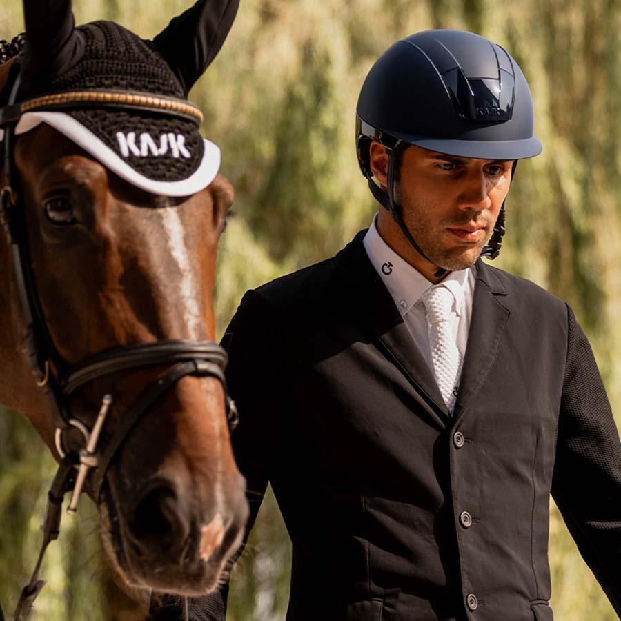 Ridehjelm Kooki Matt Marineblå