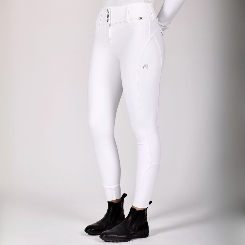 Ridebukse KLKimi A Shape Full Grip Hvit