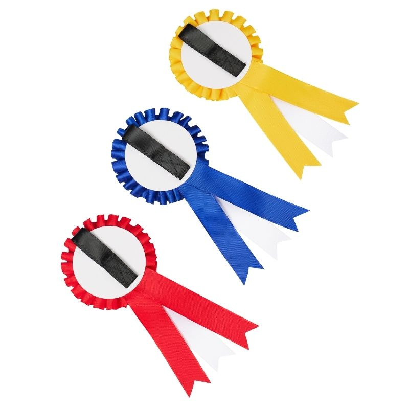 Rosetter til Kjepphest Satin 3-pack
