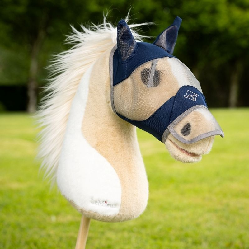 Fluemaske til Kjepphest Marineblå