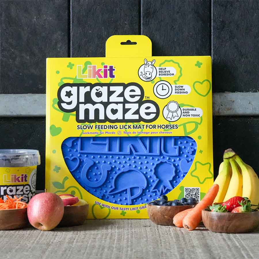 Slikkematte Graze Maze Lick Mat Nivå 1 Blå