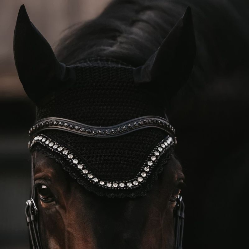 Pannereim V-form Black Swarovski New English Collection Svart