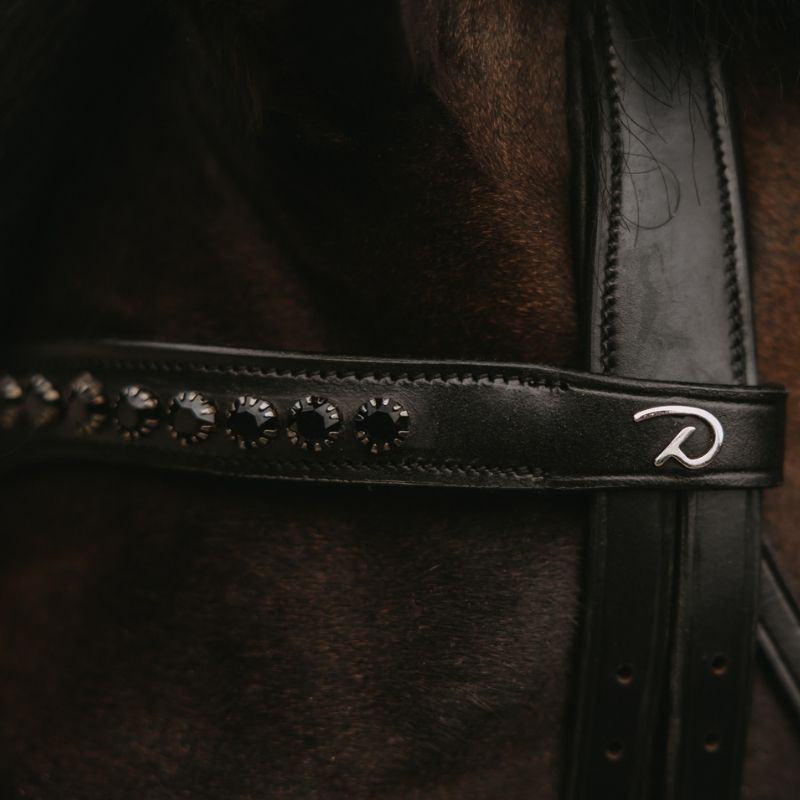 Pannereim V-form Black Swarovski New English Collection Svart