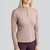Treningstopp MoMegan Polo Long Sleeve Pearl Grey Treningstopp MoMegan Polo Long Sleeve Pearl Grey