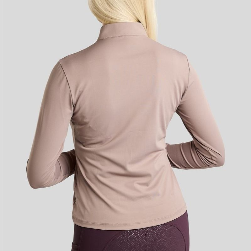Treningstopp MoMegan Polo Long Sleeve Pearl Grey