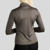 Treningstopp MoMegan Polo Long Sleeve Grå Treningstopp MoMegan Polo Long Sleeve Grå
