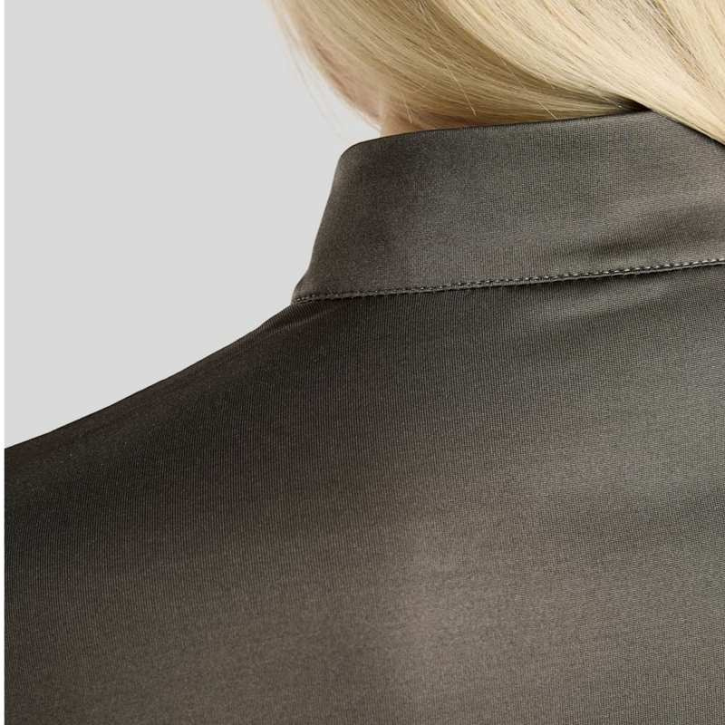 Treningstopp MoMegan Polo Long Sleeve Grå