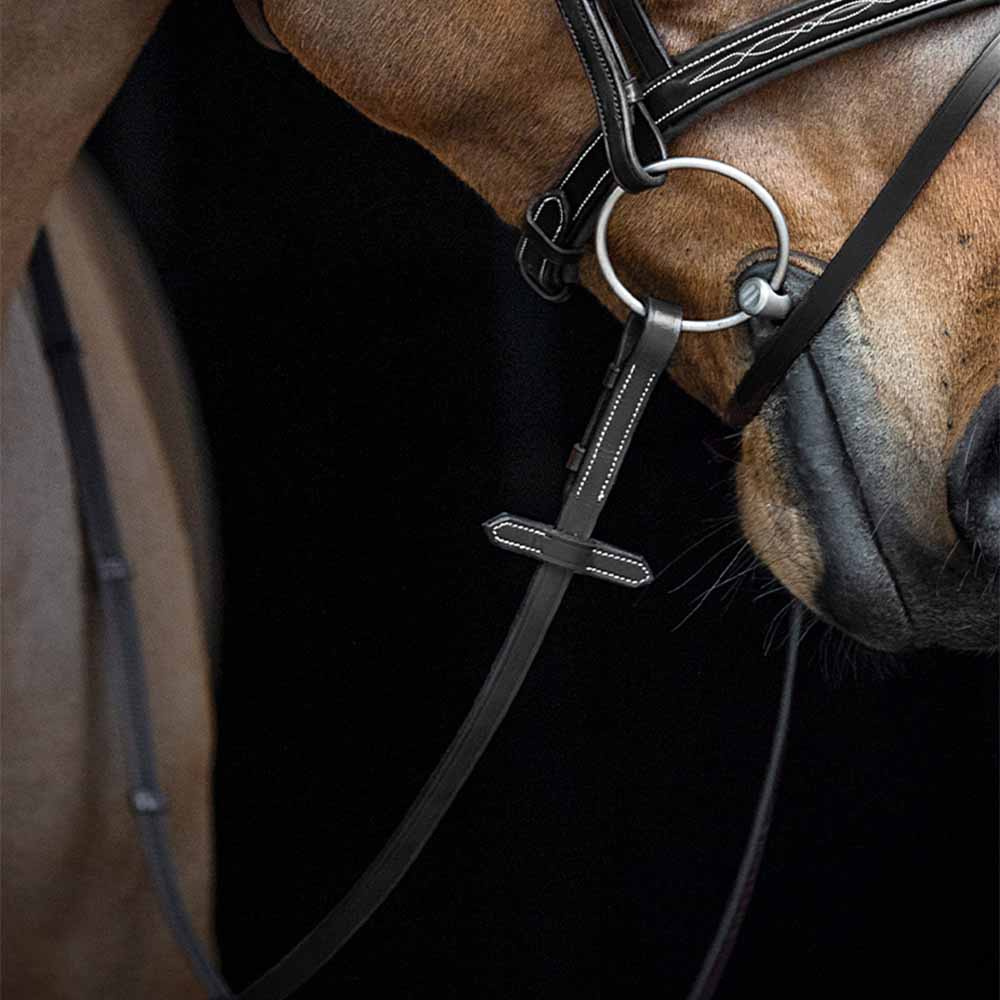 Tøyler Anti-Slip Lær/Gummi Svart