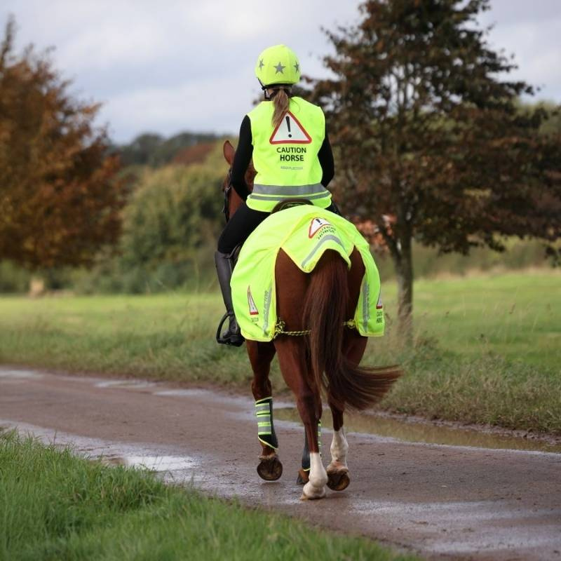 Refleksvest Caution Horse Gul