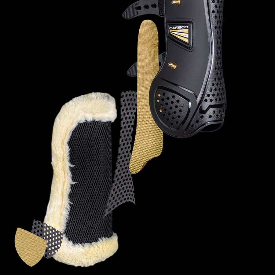 Senebeskyttere Oxi-Zone Air Motion SupaFleece Svart/Natur