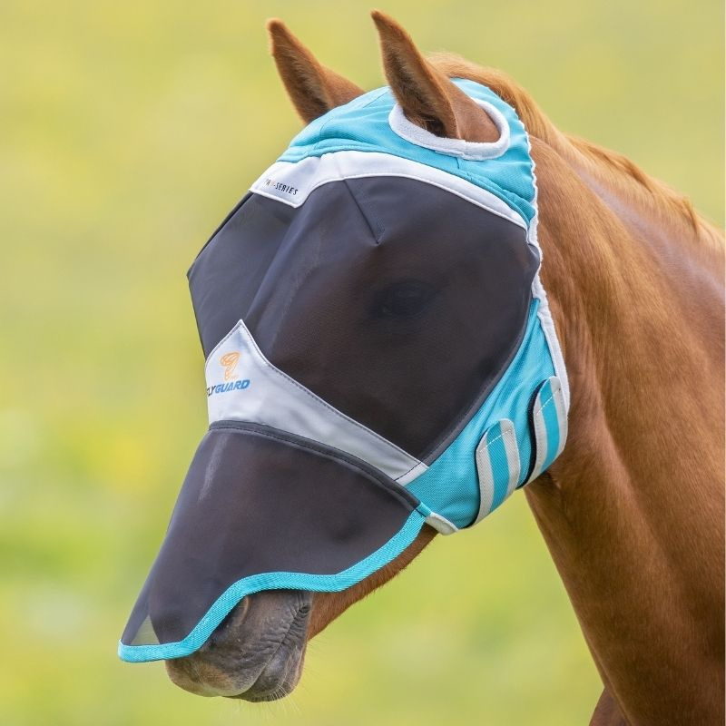 Fluemaske uten Ører med Nese Fine Mesh Teal