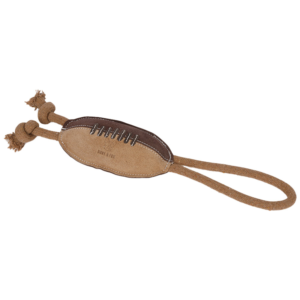 Hundeleke Tau Rugbyball Natur