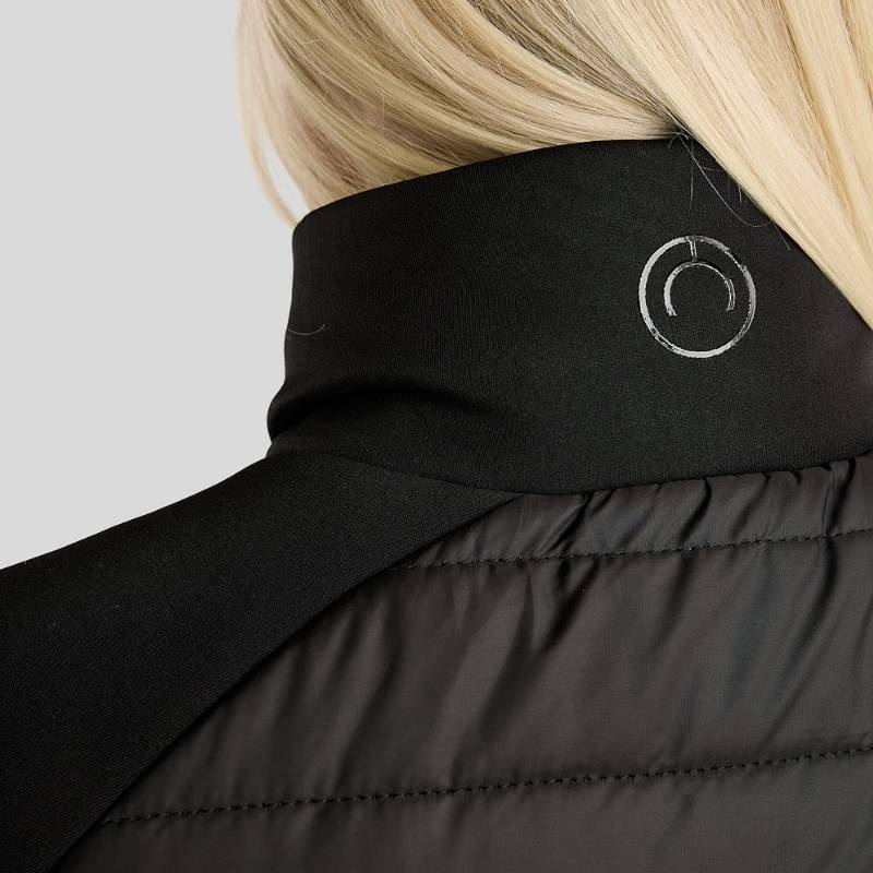 Ridekåpe Emma Long Softshell Hybrid Svart