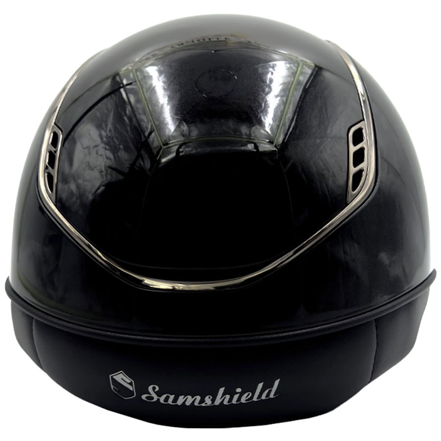 Ridehjelm Miss Shield 2.0 Glossy Black Chrome Swarovski Crystals Svart