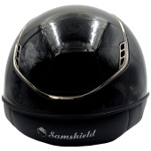 Ridehjelm Miss Shield 2.0 Glossy Black Chrome Swarovski Crystals Svart Ridehjelm Miss Shield 2.0 Glossy Black Chrome Swarovski Crystals Svart
