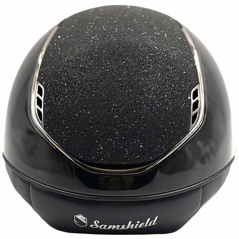 Ridehjelm Miss Shield 2.0 Glossy Crystal Fabric Svart