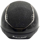 Ridehjelm Miss Shield 2.0 Glossy Crystal Fabric Svart Ridehjelm Miss Shield 2.0 Glossy Crystal Fabric Svart