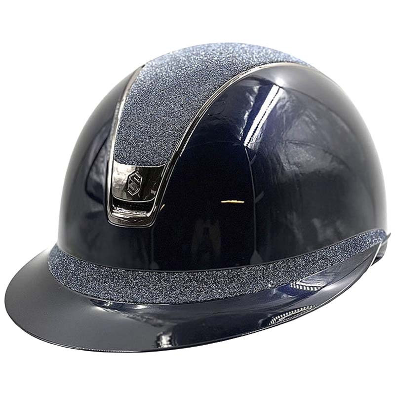 Ridehjelm Miss Shield 2.0 Glossy Crystal Fabric Marineblå