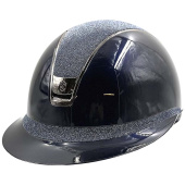 Ridehjelm Miss Shield 2.0 Glossy Crystal Fabric Marineblå Ridehjelm Miss Shield 2.0 Glossy Crystal Fabric Marineblå