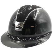 Ridehjelm Miss Shield 2.0 Glossy Flower Swarovski Jewelry Chrome Svart Ridehjelm Miss Shield 2.0 Glossy Flower Swarovski Jewelry Chrome Svart