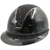 Ridehjelm Miss Shield 2.0 Glossy Black Chrome Crystal Leaf Svart Ridehjelm Miss Shield 2.0 Glossy Black Chrome Crystal Leaf Svart