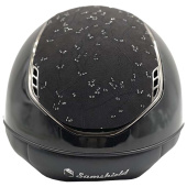 Ridehjelm Miss Shield 2.0 Glossy Black Chrome Crystal Leaf Svart Ridehjelm Miss Shield 2.0 Glossy Black Chrome Crystal Leaf Svart