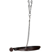 Lærleietau med kjede WC Brun Lærleietau med kjede WC Brun