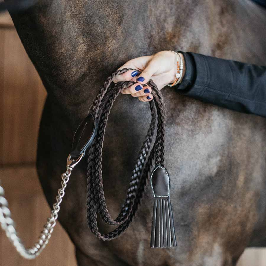 Leietau med kjede Plaited Leather WBD Brun